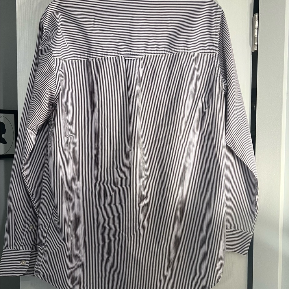 Chaps Purple and White Mens M Striped Casual Shirt - Picture 6 of 6